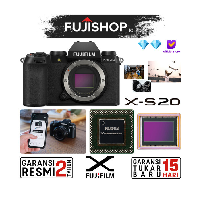 Fujifilm XS20 Fujifilm X-S20 Kamera Mirrorless Garansi Resmi