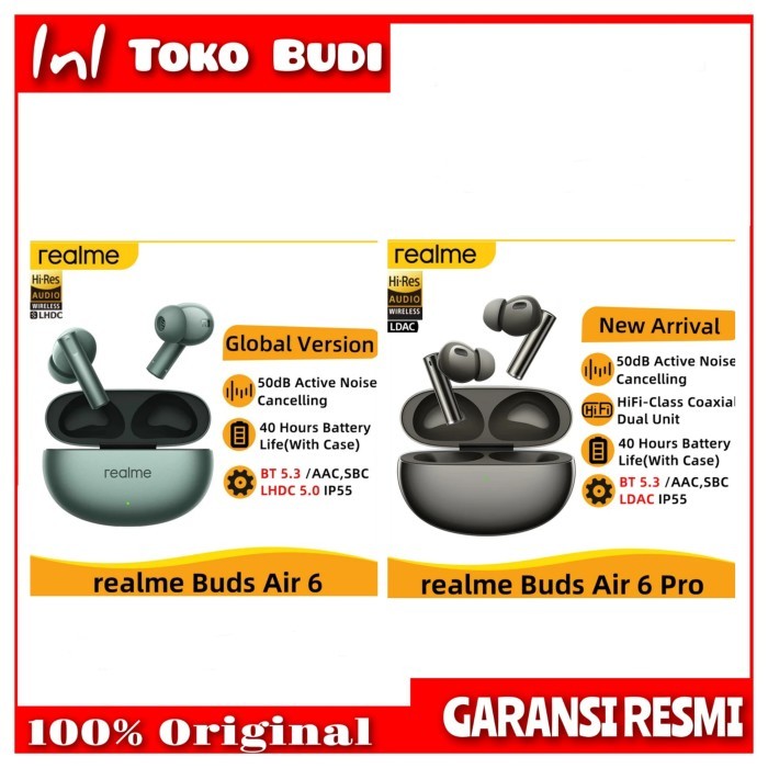 Realme Buds ( Air 6 / Air 6 Pro ) Tws bluetooth Garansi Resmi New