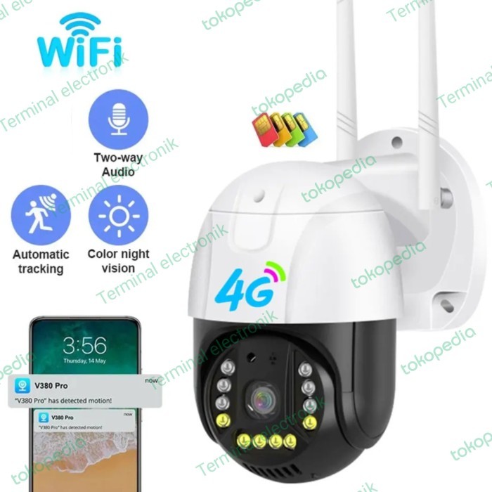 Kamera CCTV Gunakan Kartu SIM Card 4G PTZ Outdoor All Operator