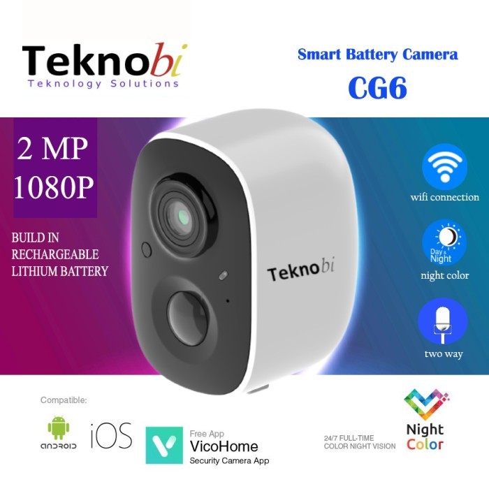 IP Camera CCTV Portable Baterai Teknobi CG6 AI Waterproof Wireless