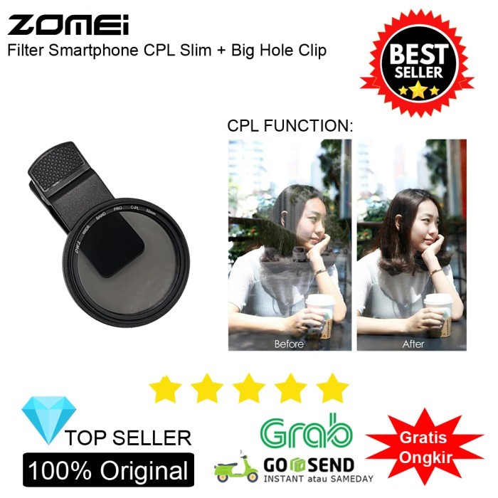 Zomei Filter CPL 52mm for Smartphone