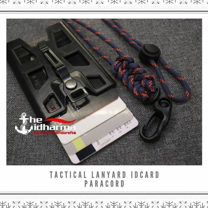 

Lanyard ID Card Holder Clip Metal 4 Kartu Tactical