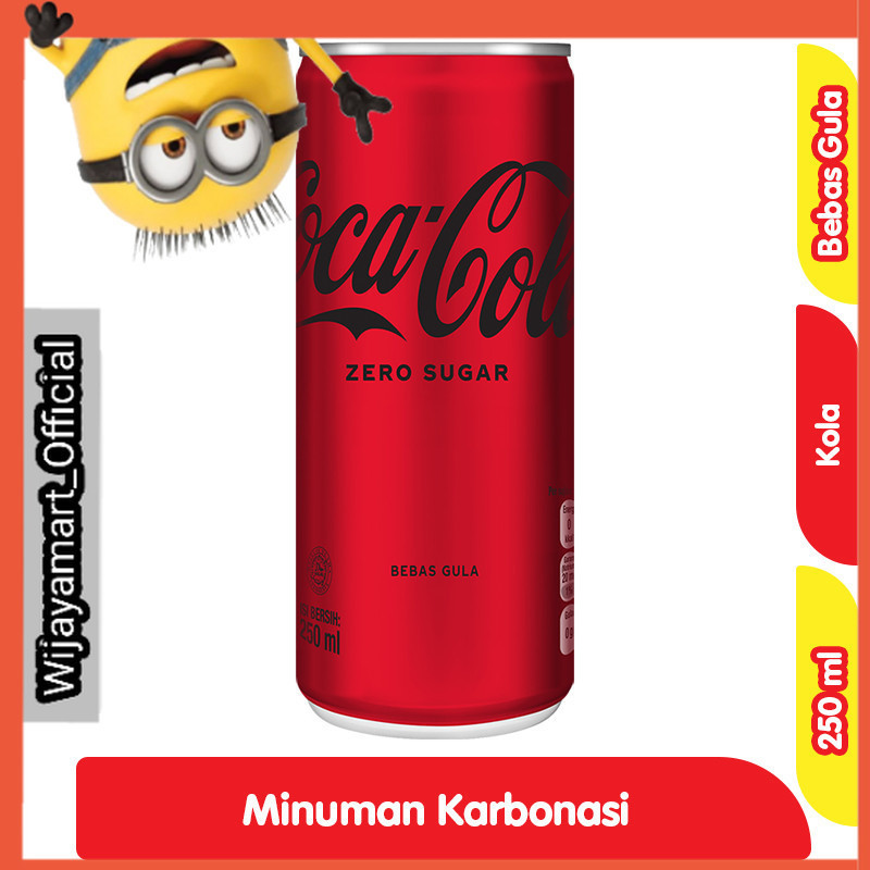 

Coca-Cola Zero Sugar Minuman Soda Rasa Kola Bebas Gula Kaleng 250 ml