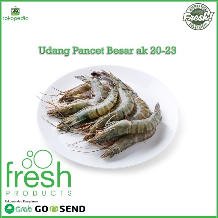 

Grosir Udang Windu Size 20 (20 Ekor /Kg)1/2 Kg /Udang Pancet Besar