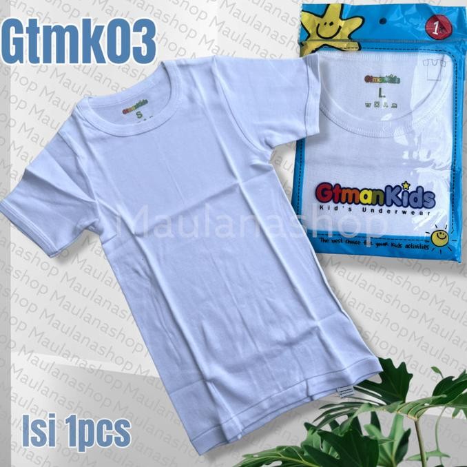 KAOS DALAM ANAK / OBLONG / OBLONG ANAK GT MAN / GT MAN / PUTIH