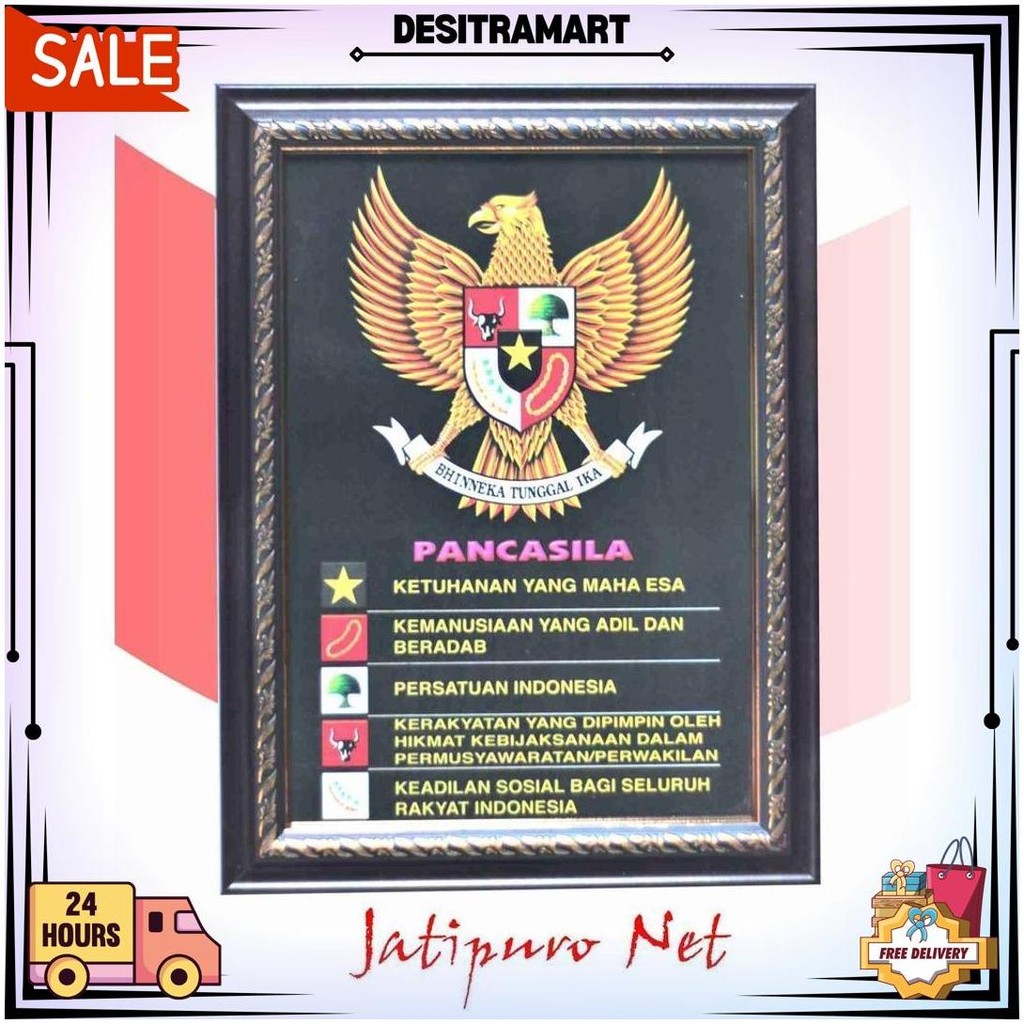 Pigura Garuda Pancasila A4+ D Promo 10.10