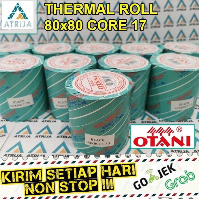 

TERLARIS - (Per 20 Roll) Kertas Thermal Struk Kasir Otani 80x80 Core 17 -20 Roll