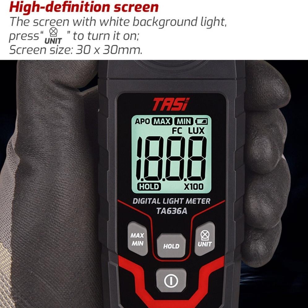 Ede-78 Tasi Digital Lux Meter Alat Ukur Cahaya Lampu Pengukur Terang Pencahayaan Lampu Murah