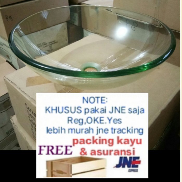 WASTAFEL KACA PUTIH BENING TEMPERED GLASS