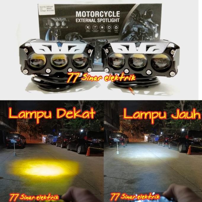 Lampu Tembak Laser 3 Mata Lampu Sorot Laser D2 MYTH Terdapat Kipas