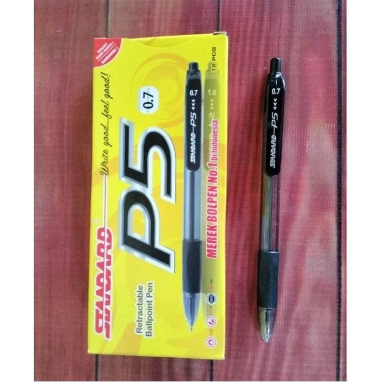 

Terbaru Pena Standard P5 0,7 Pulpen Pen Warna Hitam Black Balpent Point Bolpoin Kantor Sekolah