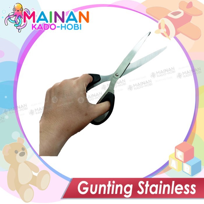 

Terbaru ALAT TULIS KANTOR SEKOLAH GUNTING KERTAS KARTON STAINLESS SCISSORS 100% ori
