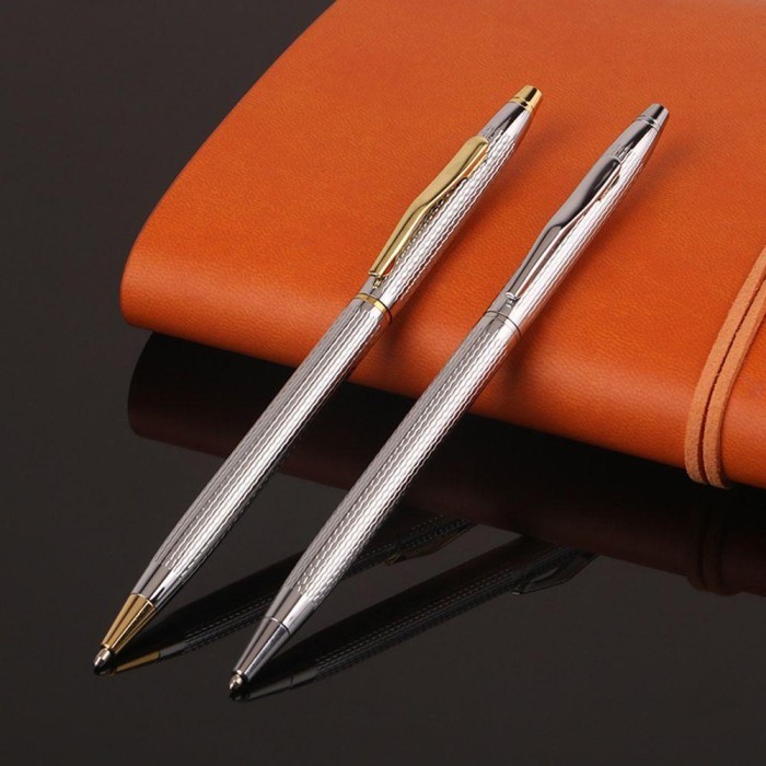

Terbaru LANSEL Signature Pen Smoot Stainless Steel Metal Ballpoint Office Scoo 100% ori