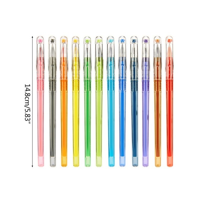 

Terbaru Pulpen Gel Rollerball 0.35mm 12 Warna Untuk Sekolah / Kantor 100% ori