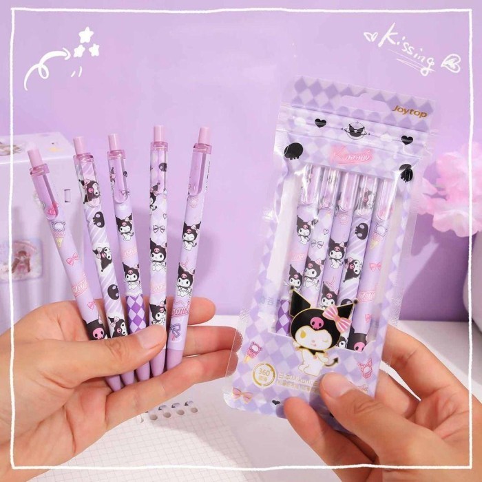 

Terbaru Gel Pens Aksesoris Kantor Perlengkapan Menulis Pulpen Kartun Hitam 100% ori
