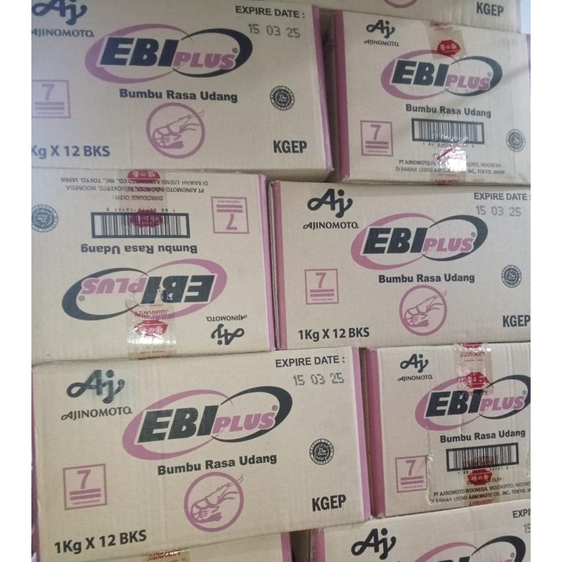 

Ebiplus Ajinomoto Ebi plus Kaldu Udang / Karton 1kg x 12 bks