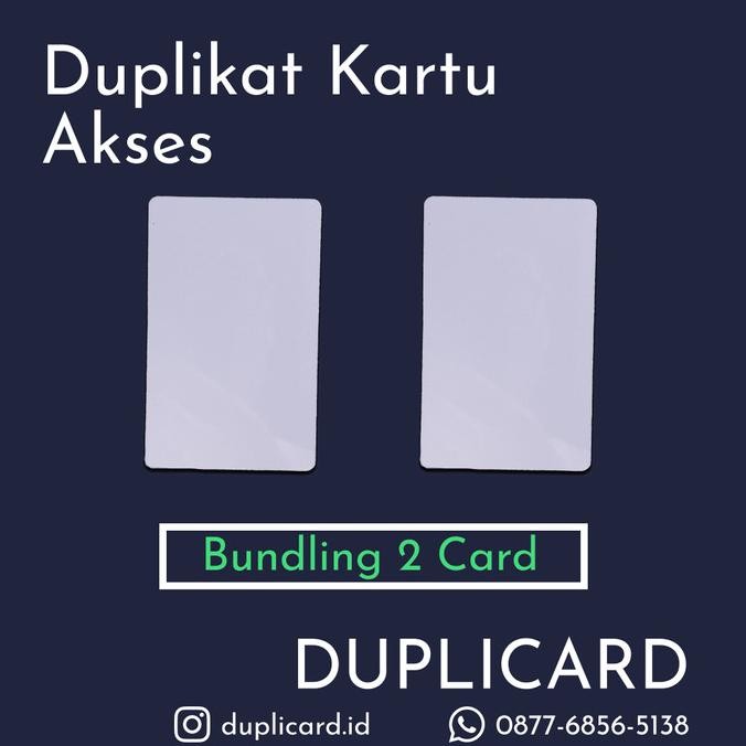 

Duplikat kartu akses murah - Bundling 2 Kartu