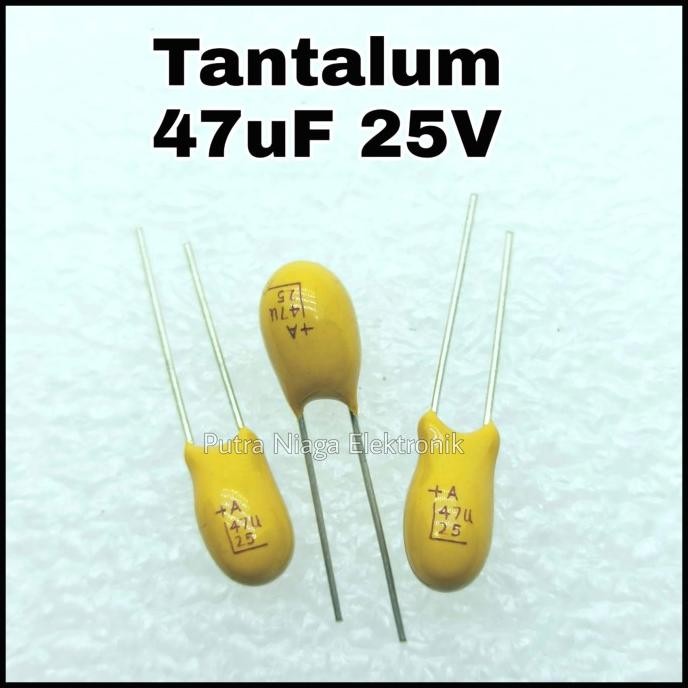 Murah Kapasitor Tantalum 47uF 25V 47uF/25V 476 25Volt putr4n Berkualitas