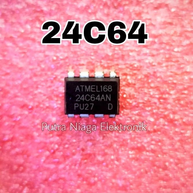 Diskon ic 24C64 Dip 8 pin 24C64N / 24C64A / 24C64AN Eeprom Memory 64Kbit putr4n Kualitas Baik