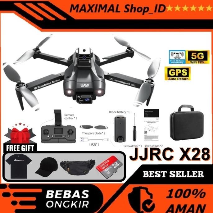 TERMURAH - New JJRC X28 Drone GPS 5G WiFi FPV HD Dual Camera 8K Optical Flow RTH
