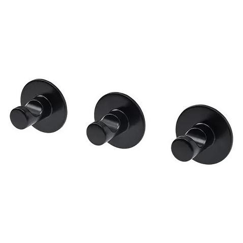 PENGAIT DINDING (3PCS) GANTUNGAN TEMPEL BAHAN ALUMINIUM - HITAM SNI 0411T