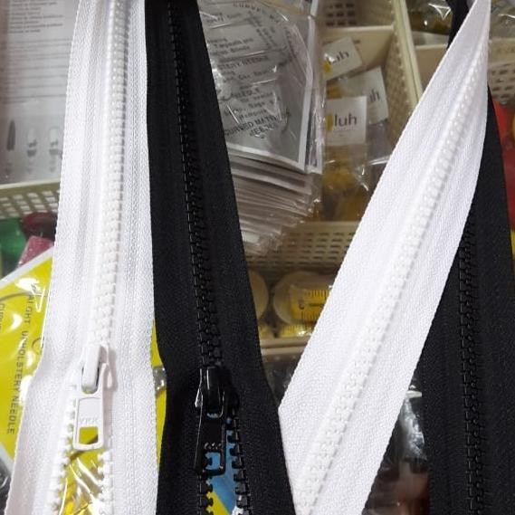 RESLETING JAKET YKK GIGI VISLON 80 CM READY STOK