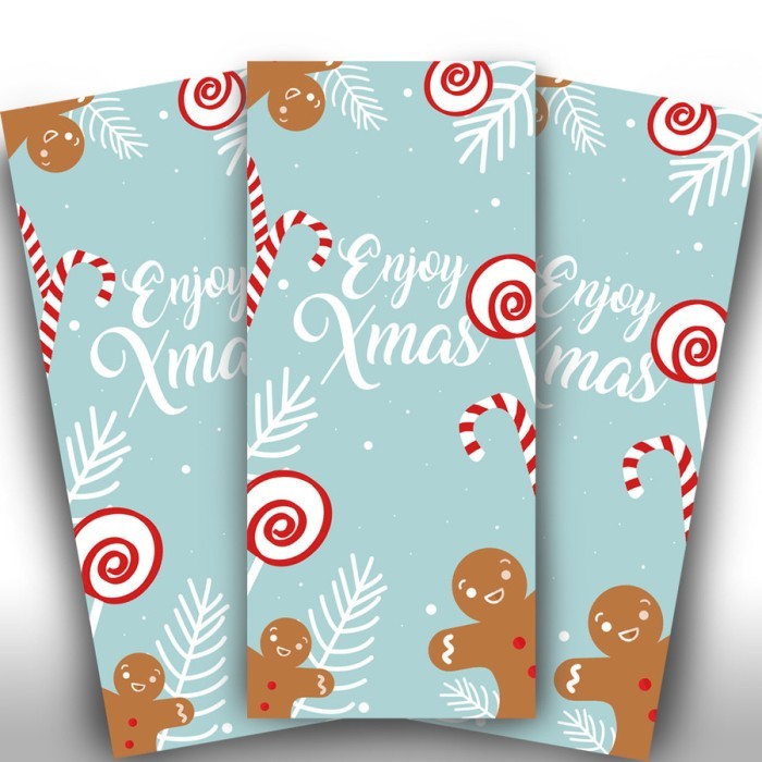 

NEW! Amplop Natal / Christmas Envelope Unfolded - Christmas Treats - Biru Muda Limited