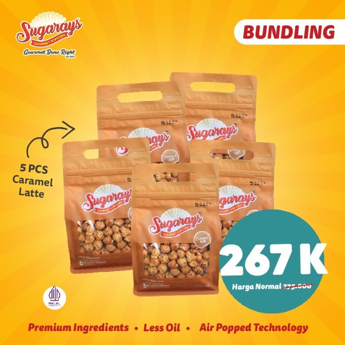 

Bundling Isi 5 Pcs Sugarays Popcorn Caramel Latte New