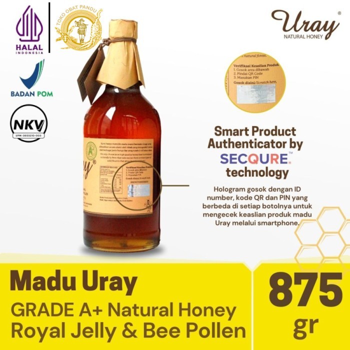 

Madu Uray Natural Honey (875 Gram) / Madu Murni / Pure Honey Diskon