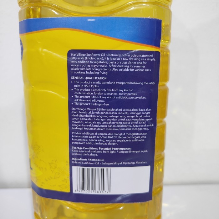 

Star Village Sunflower Oil 5L - Minyak Sunflower Bunga Matahari Italy Terbaik