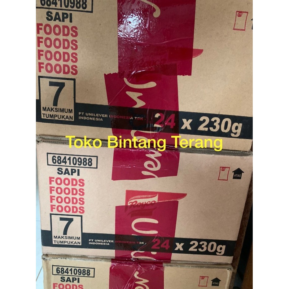 

Royco Kaldu Sapi 230 Gr X 24 Pcs Per 1 Dus / Karton (Ukuran 250Gr) Barangbaru