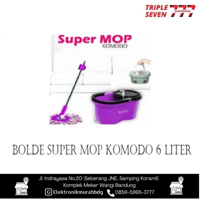 Bolde Super Mop Komodo 6 Liter Spin Mop Pengering Bisa Dilepas Bolde Terbaik