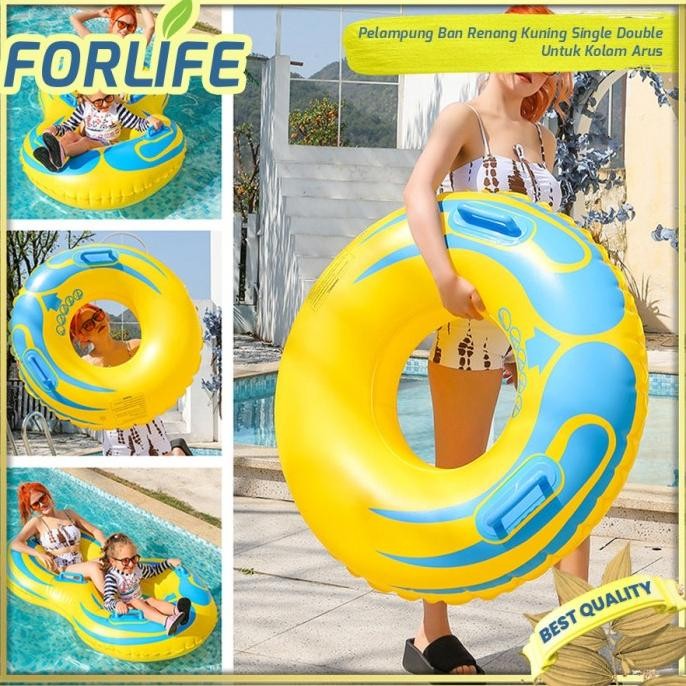 Pelampung Ban Renang Kuning Single/ Double Untuk Dewasa JS01