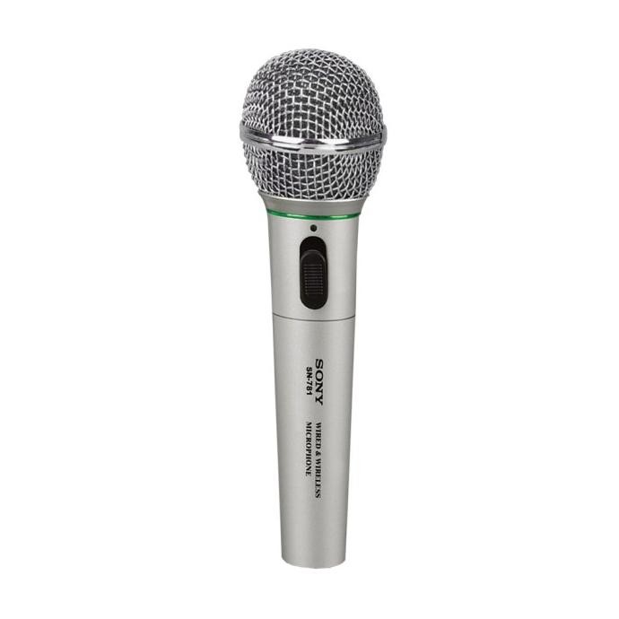 Microphone Sony 781 Mik Karaoke/Mikrofon/Mic Single Wireless dan Kabel