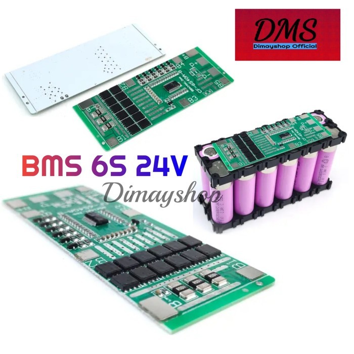 Modul Bms 6S 24V 20A Baterai Lithium 18650 Pack