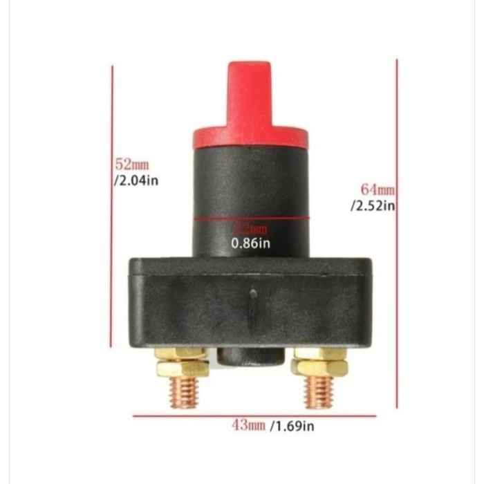 100A Saklar Pemutus Terminal Cut Off Baterai Mobil Motor Switch
