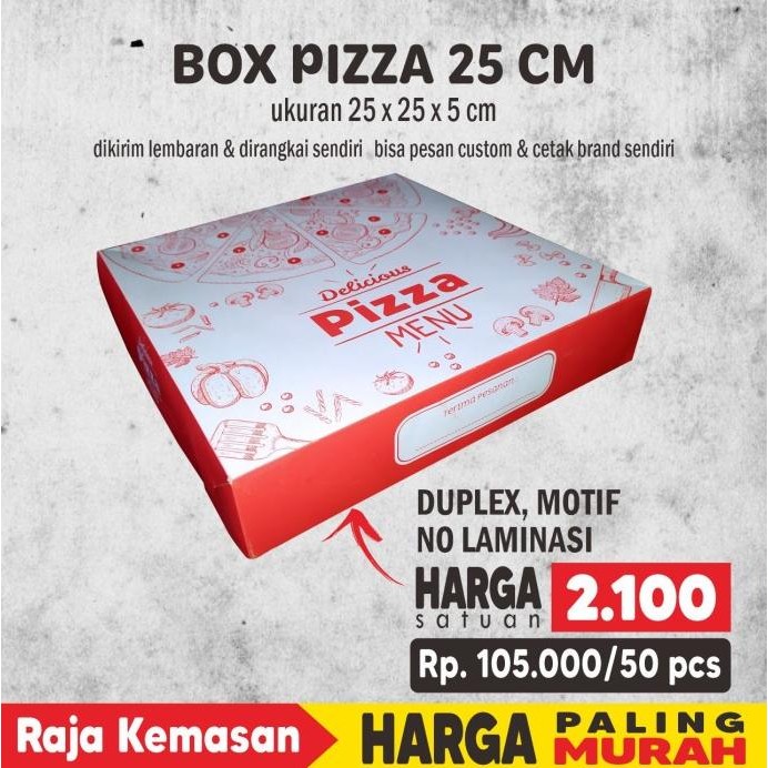 

Diskon! BOX PIZZA, DUS PIZZA, KARDUS PIZZA, PIZZA BOX UKURAN 25CM