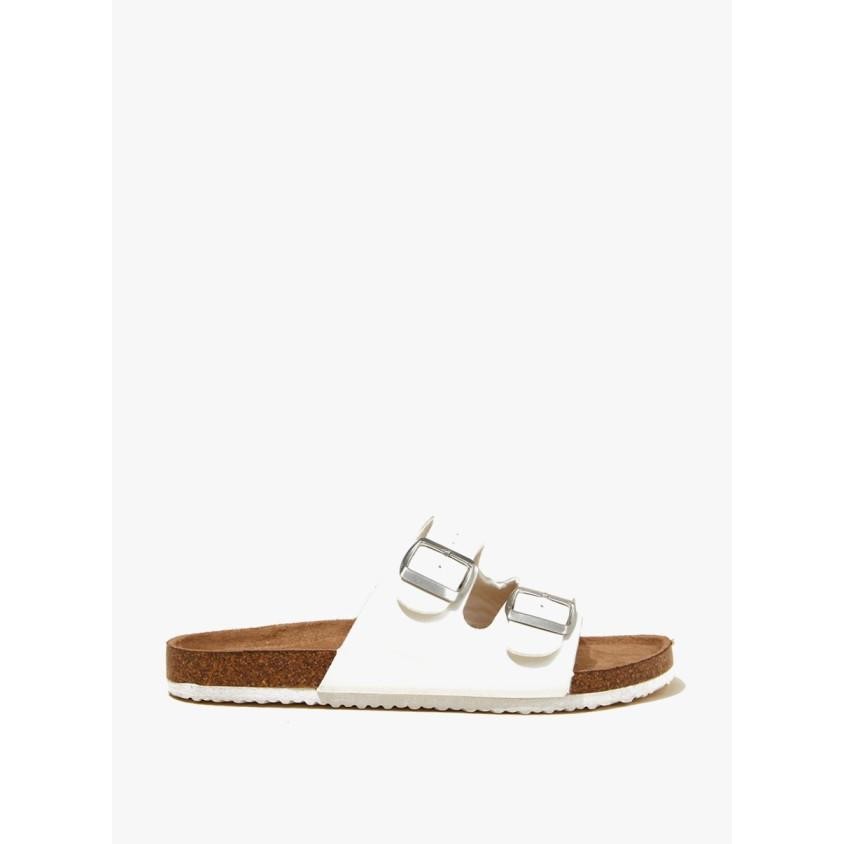 Rubi - Sandal Wanita - Rex Double Bule Slide - White Texture