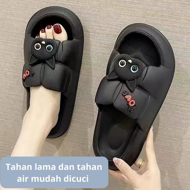 Halu Sandal Santai Sandal Slop Wanita Korea Bahan Karet Eva Hsn106