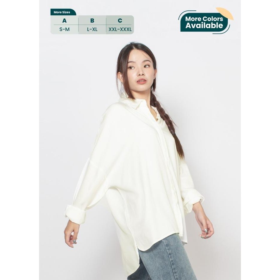 IXORA ODELE OVERSIZED SHIRT - KEMEJA WANITA OVERSIZED POLOS