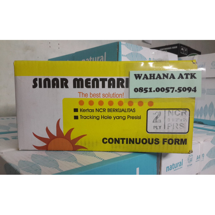 

Continuous Form Sinar Mentari 9,5 X 11: 2 Rangkap 2 Terbaik