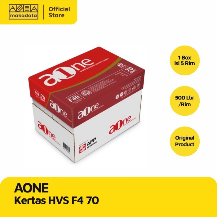 

Kertas Hvs Print Fotocopy A-One F4 70 Gram (1 Box) Murah Promo