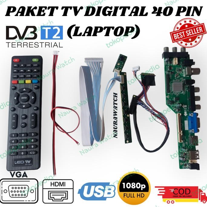 READY PAKET HEMAT MAINBOARD TV DIGITAL EKS LAPTOP LVDS 40 PIN