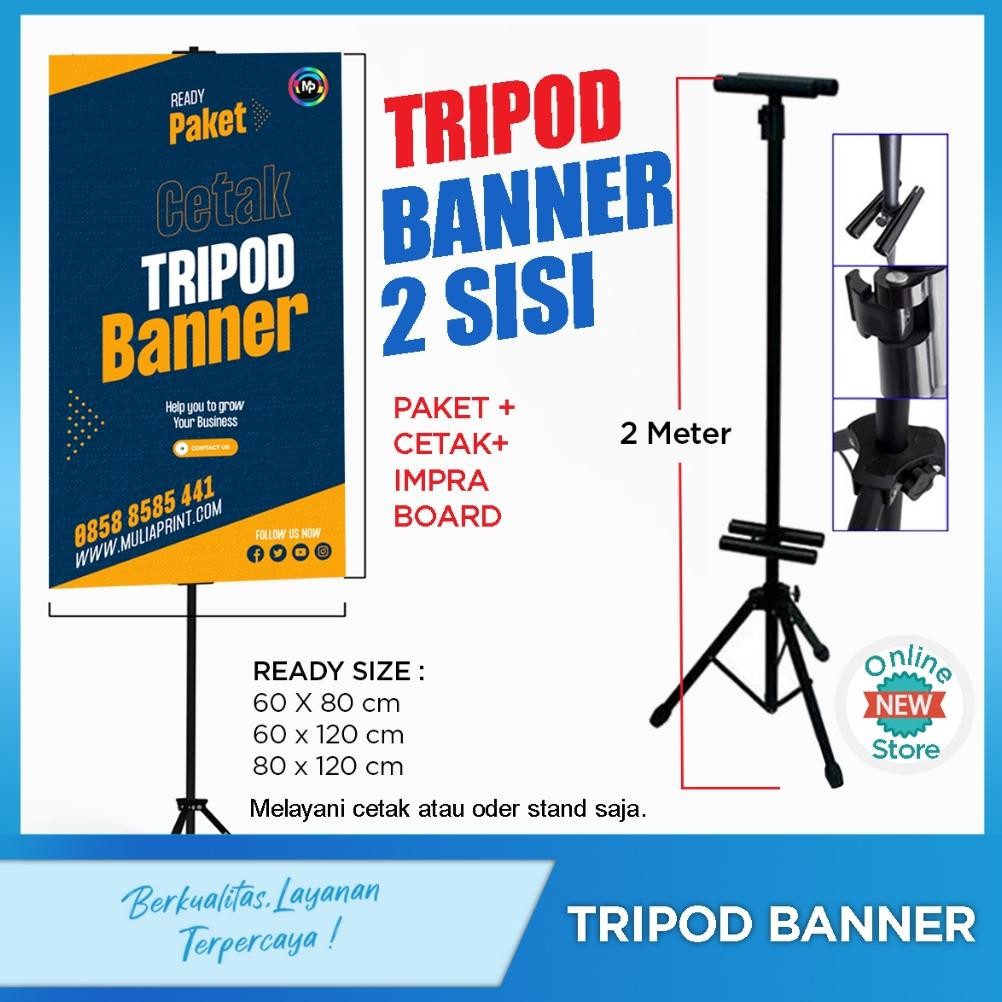 

READYYY>> PRINT STAND BANNER TRIPOD CETAK STIKER | STICKER IMPRABOARD UV / ECO