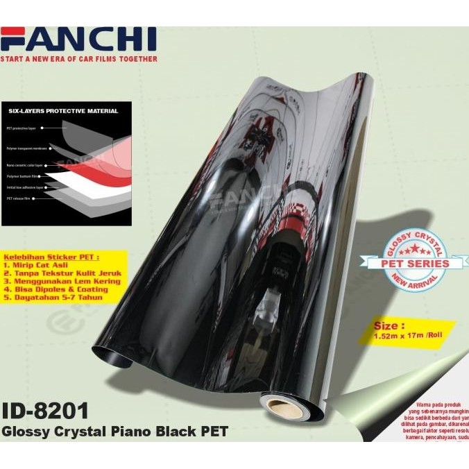 

TERBARU - Sticker PET Crystal Glossy Black Piano 152cm (per 50cm)