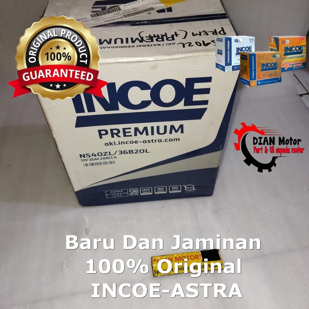 INCOE INPR-NS40ZL AKI MOBIL NS 40ZL PREM KIRI JAZ INCOE