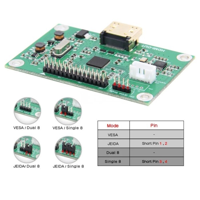 READY Lvds To Hdmi-Compatible Adapter Board Converter Compatible