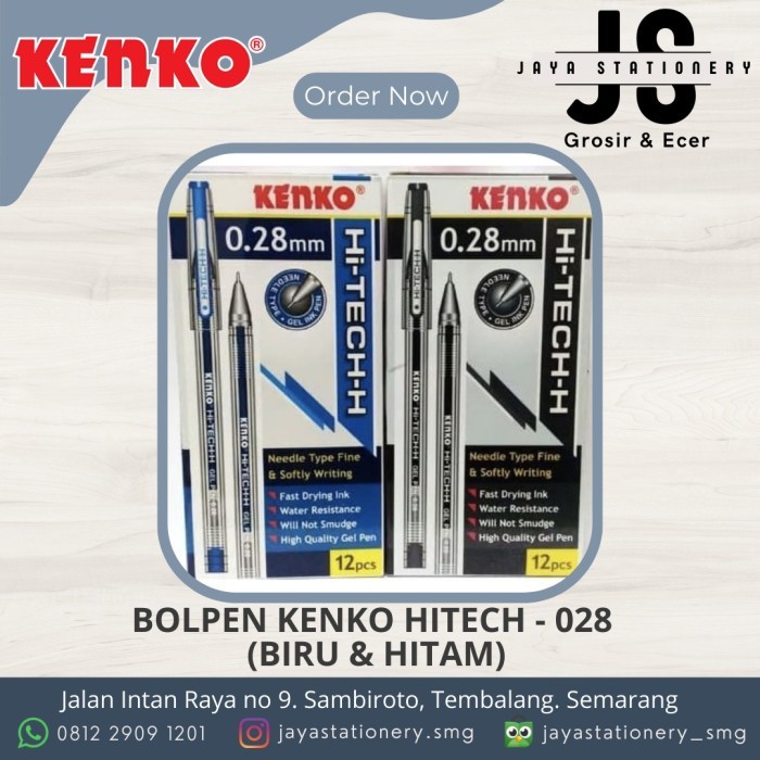 

Terlaris bolpoin kenko Hi-tech-H 0.28 12 pcs SALE
