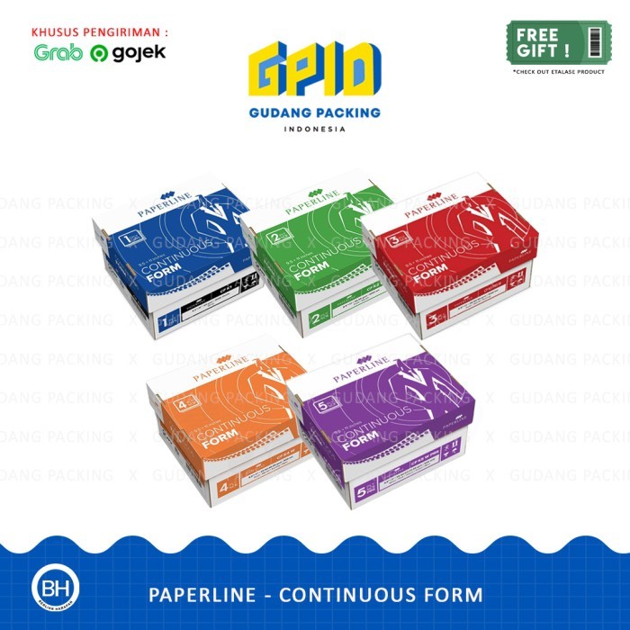 

(Gosend/Grab) Paperline - Kertas Continuous Form 1/ 2/ 3/ 4/ 5/ B1/B2 Promo