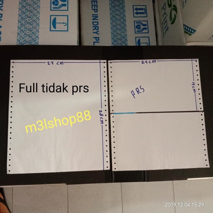 

Kertas Komputer/Kertas Print/Continuous Form 3 Ply Merk Go Print New